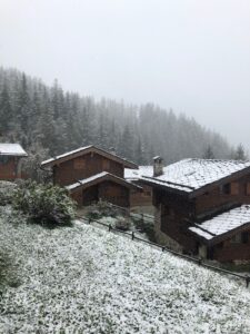 May Day snow in Sainte Foy