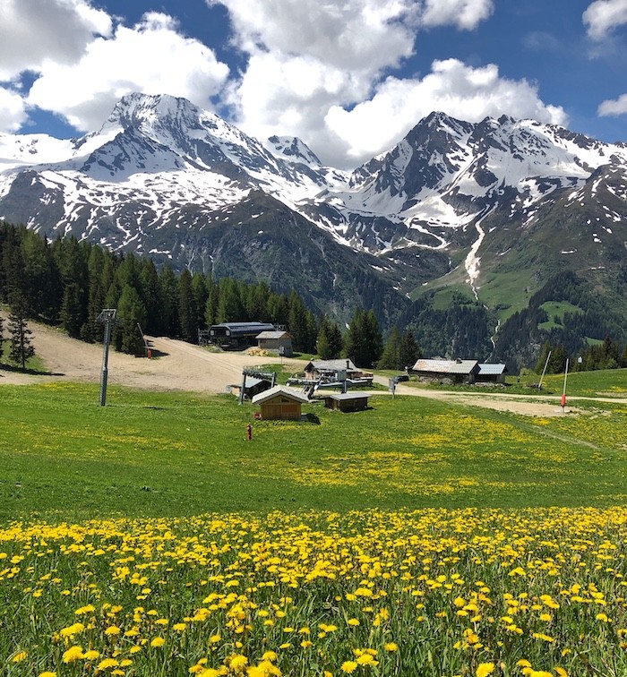 Bottom of Arpettaz Piste in Sainte Foy