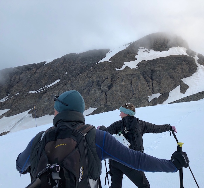 Admiring the Glacier du Grand Pisaillas in Val d'Isère