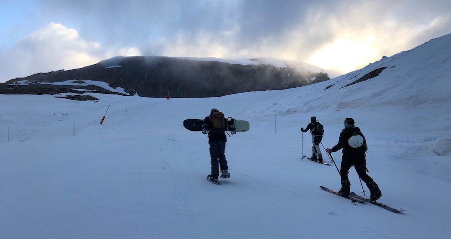 Setting off up the glacier