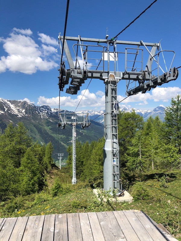 Top of Arpettaz Chairlift in Sainte Foy