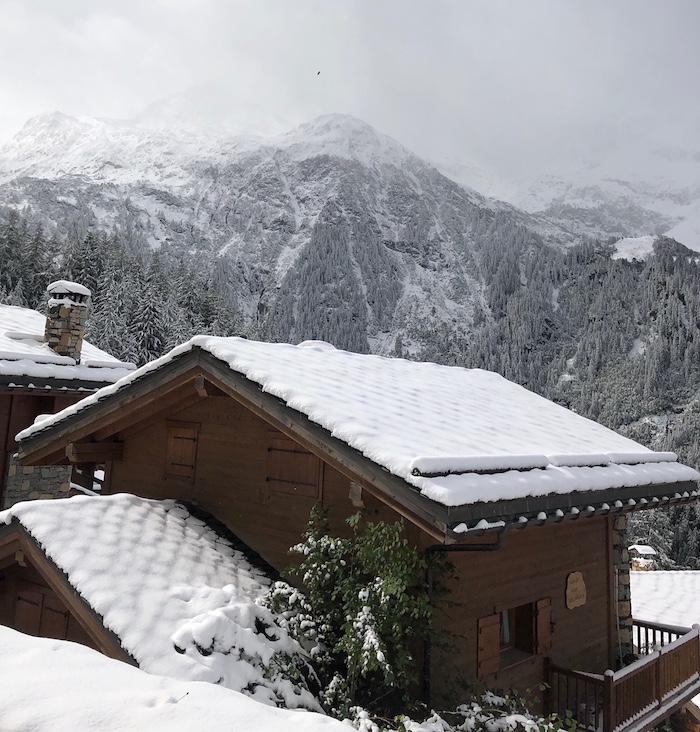 Chalet Nido dell'Aquila in Sainte Foy with eagle flying above