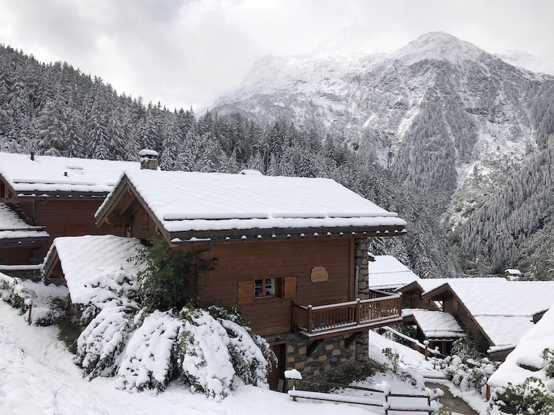 Chalet Nido in Sainte Foy with its first snow of the season