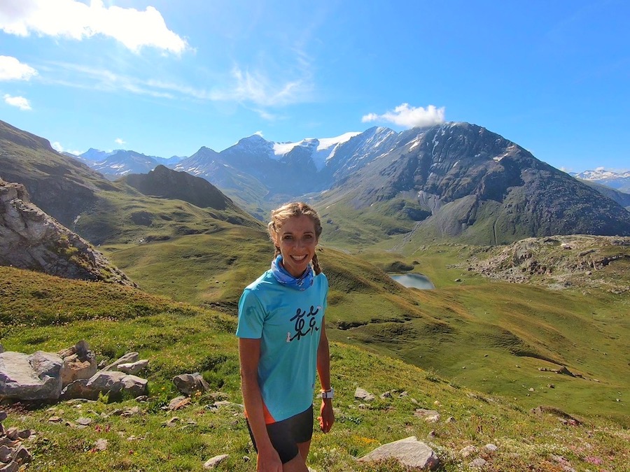 Gerda Steyn pauses during a training run to admire a view of the Vallon du Clou