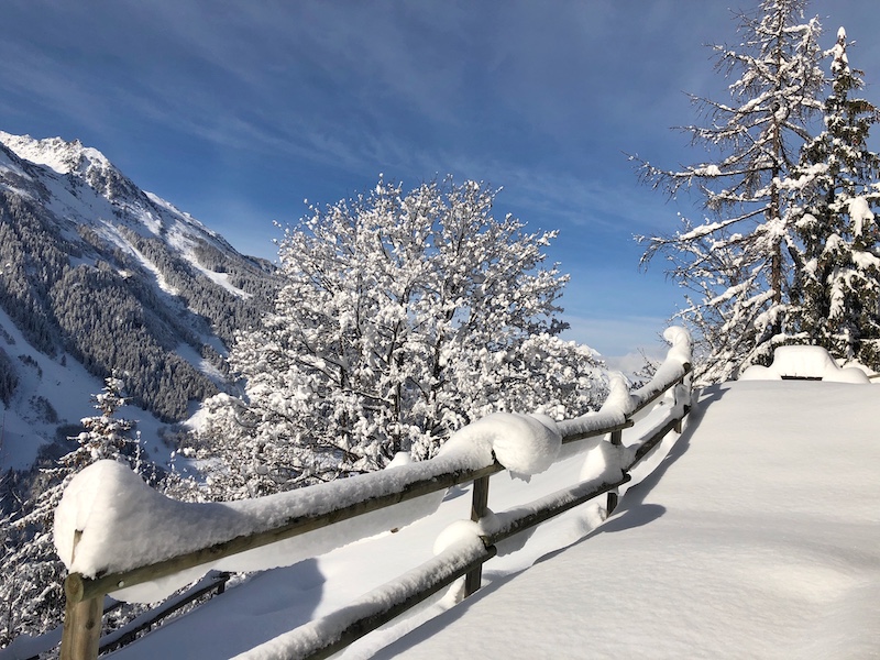 Snow scene in Sainte Foy