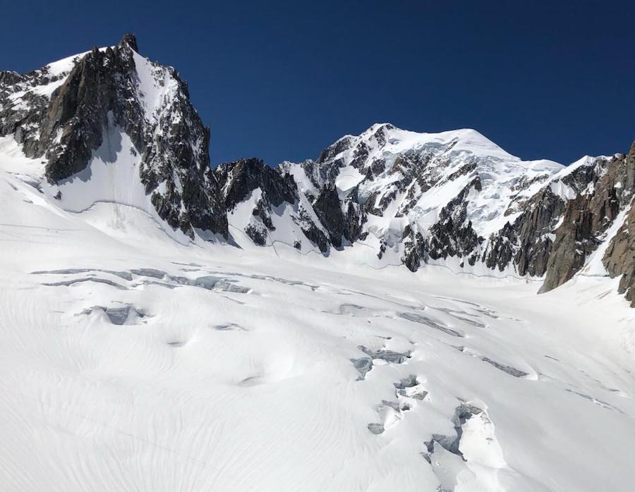 Crevasses on the Glacier du Géant