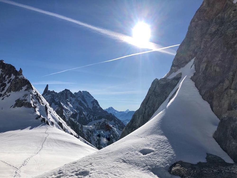 On the Glacier du Géant