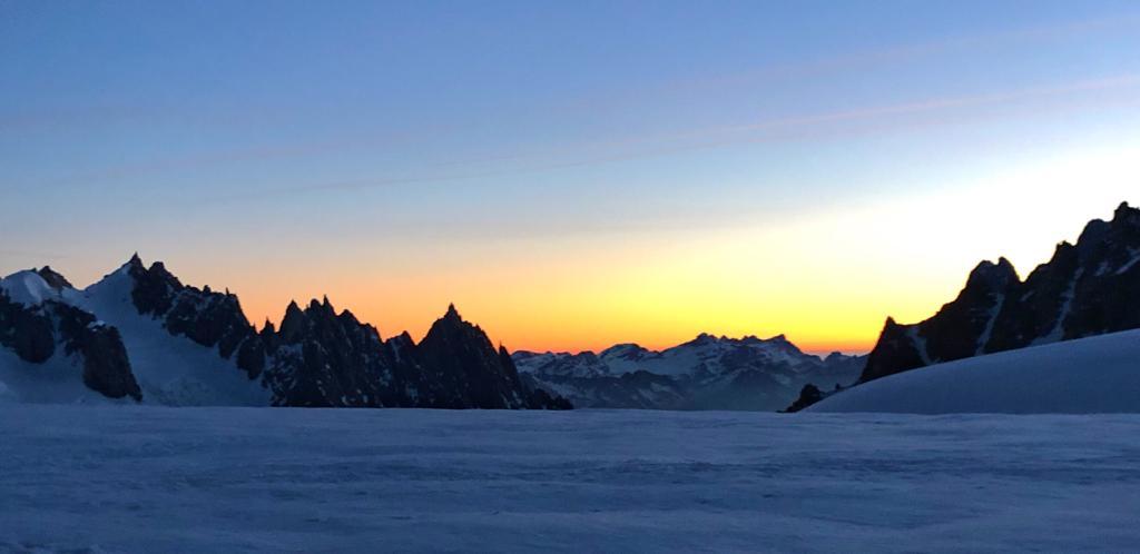 Sunset on the Glacier du Géant