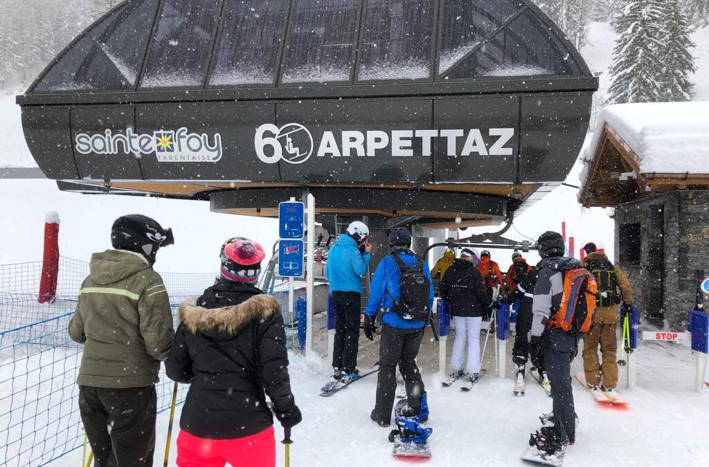 Taking a ride on the new Arpettaz lift